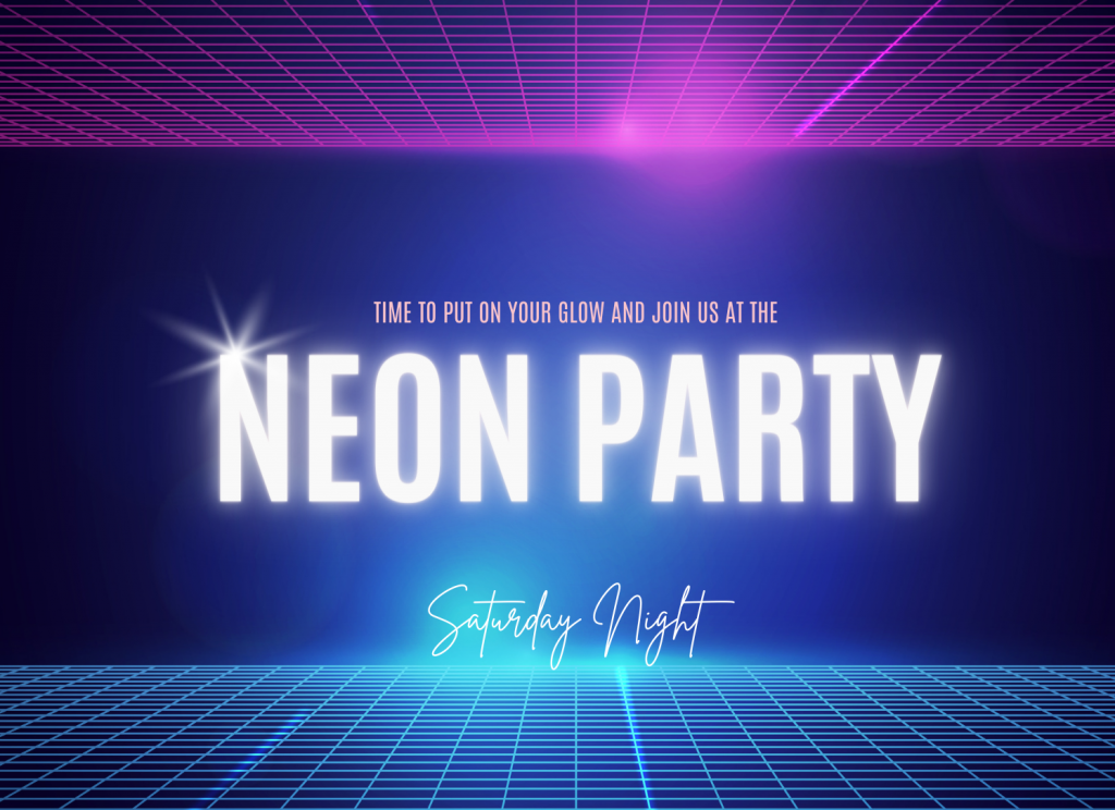 Saturday Night Neon Player Party