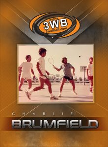 Front of Charlie Brumfield 3WallBall Trading Card