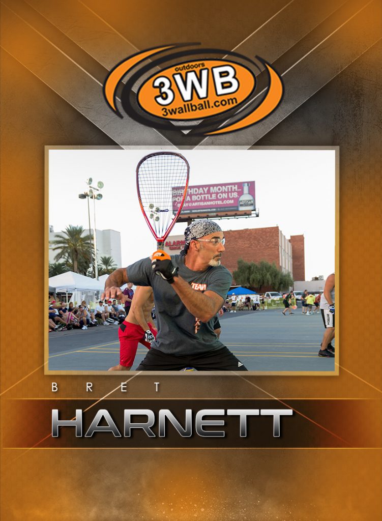 Front of Bret Harnett 3WallBall Trading Card