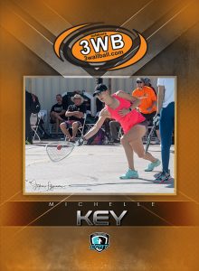 Front of Michelle Key 3WallBall Trading Card