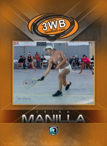 Front of Erika Manilla 3WallBall Trading Card
