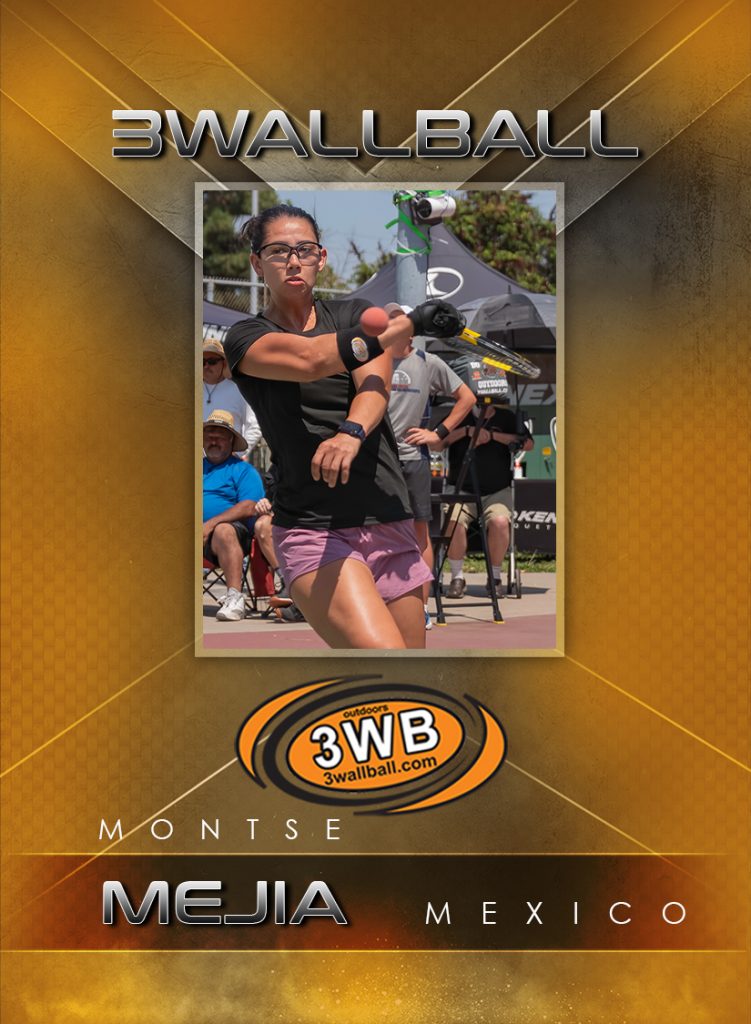 Front of Montse Mejia 3WallBall Trading Card