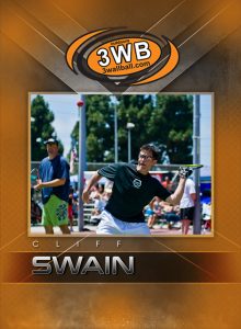 Front of Cliff Swain 3WallBall Trading Card