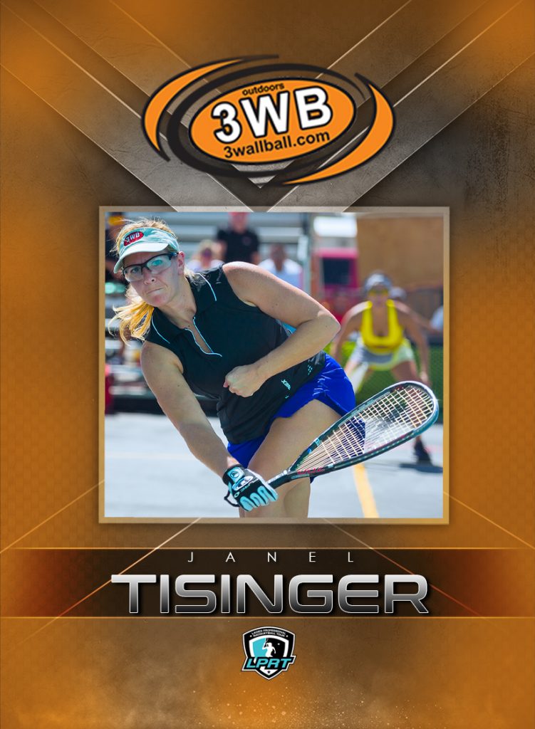 Front of Janel Tisinger 3WallBall Trading Card